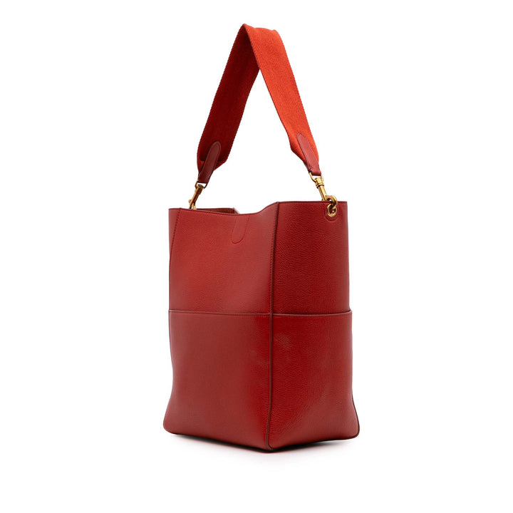 Celine Sac seau Seau Sangle Moyen Rouge – vue 2 – GABY PARIS