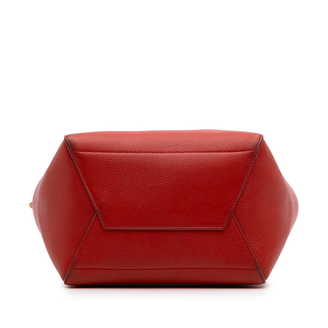 Celine Sac seau Seau Sangle Moyen Rouge – vue 3 – GABY PARIS