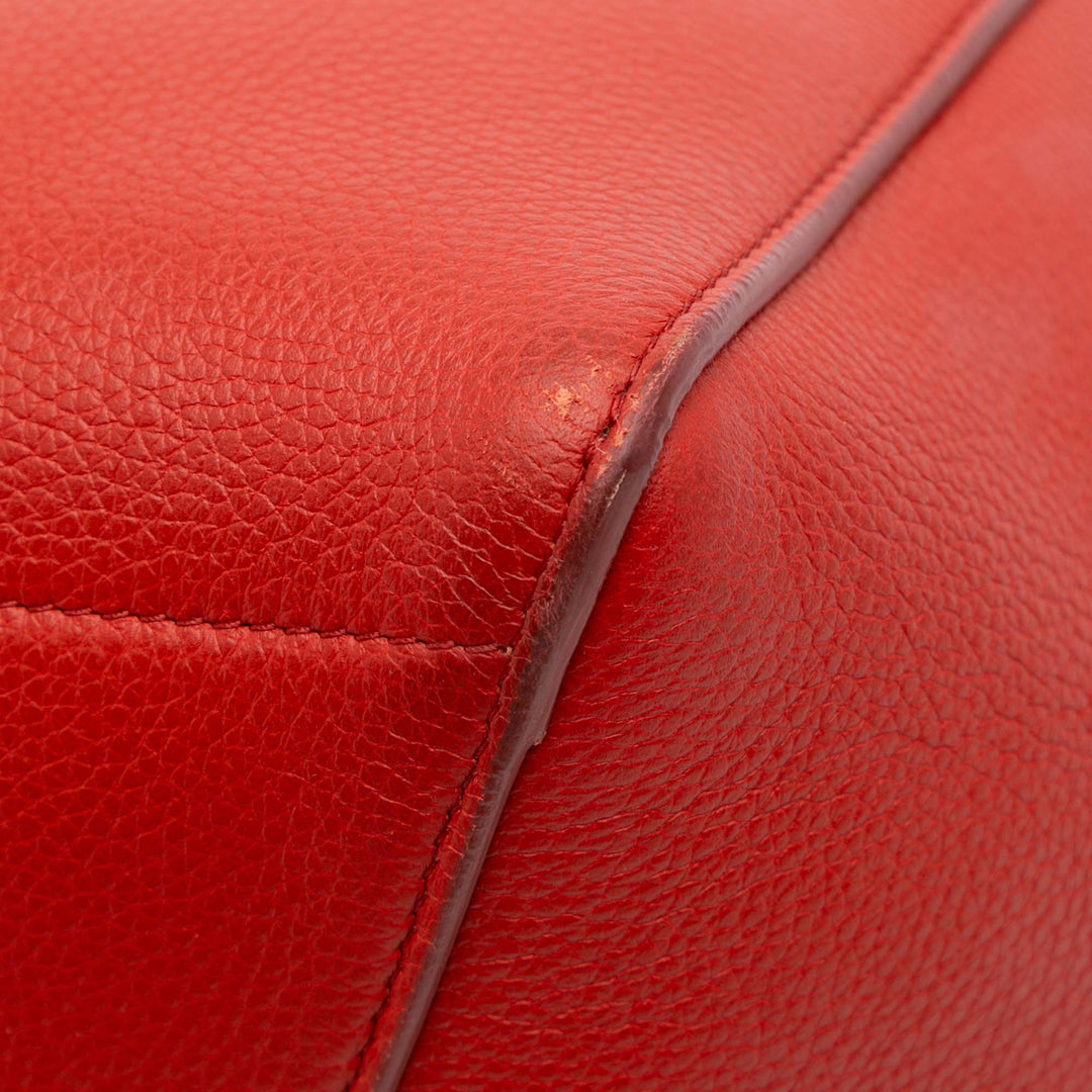 Celine Sac seau Seau Sangle Moyen Rouge – vue 7 – GABY PARIS