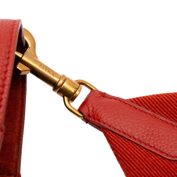 Celine Sac seau Seau Sangle Moyen Rouge – vue 9 – GABY PARIS