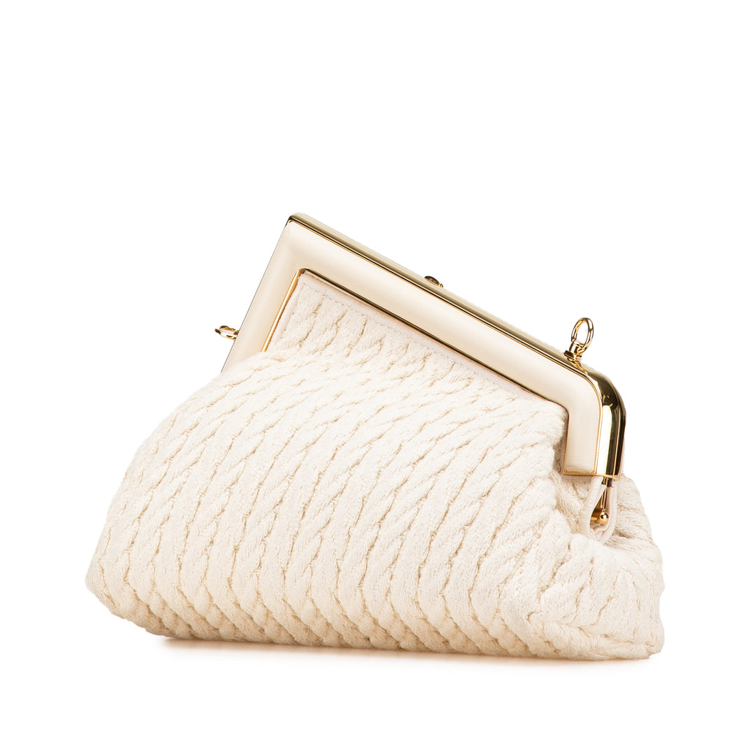 Small Knit Fendi First Crossbody Brown - Gaby Paris