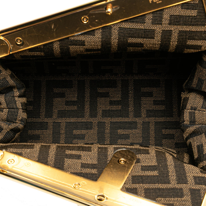 Small Knit Fendi First Crossbody Brown - Gaby Paris