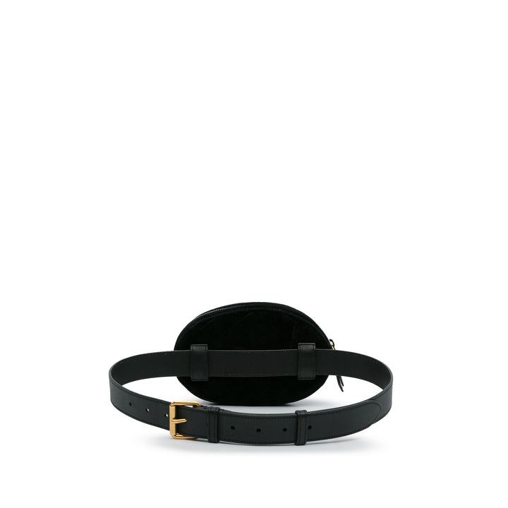 GG Marmont Velvet Belt Bag Black - Gaby Paris