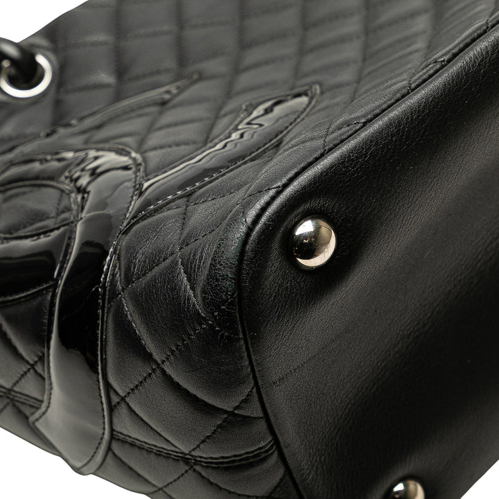 Chanel Large Cuir d’agneau Cambon Ligne Cabas Noir