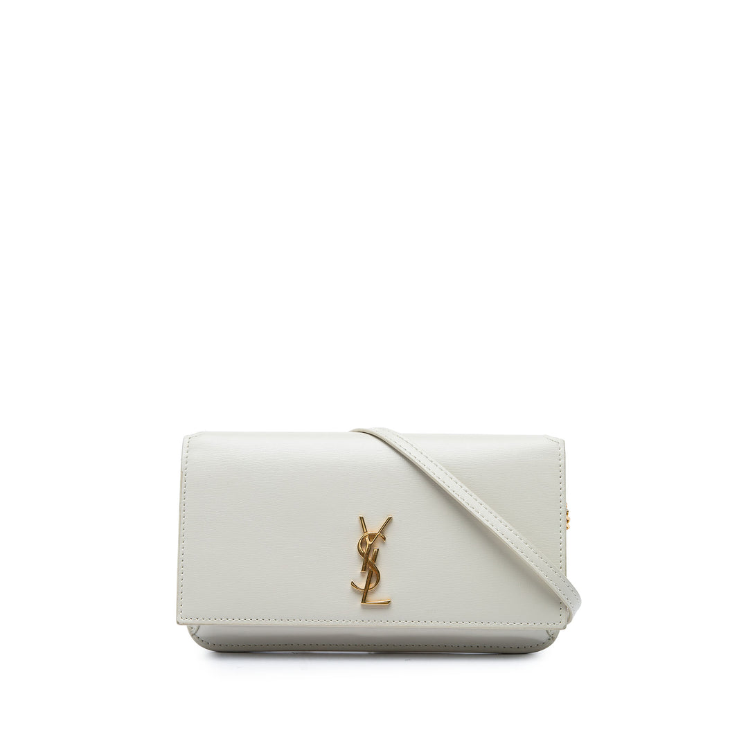 Saint Laurent Étui téléphone Cassandre Blanc – vue principale – GABY PARIS