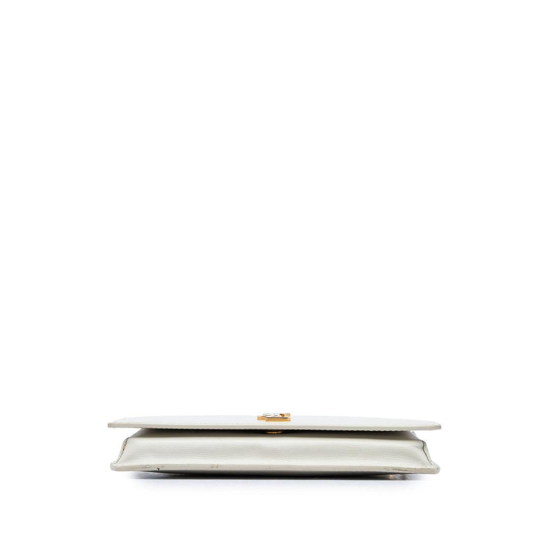 Saint Laurent Étui téléphone Cassandre Blanc – vue 3 – GABY PARIS