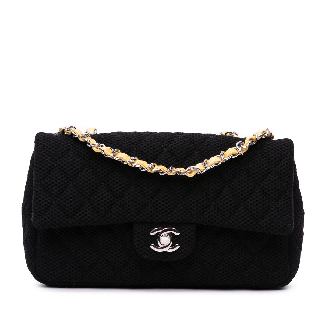 Medium Classic Mesh Single Flap Black - Gaby Paris