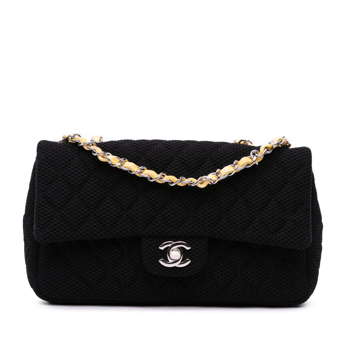 Medium Classic Mesh Single Flap Black - Gaby Paris
