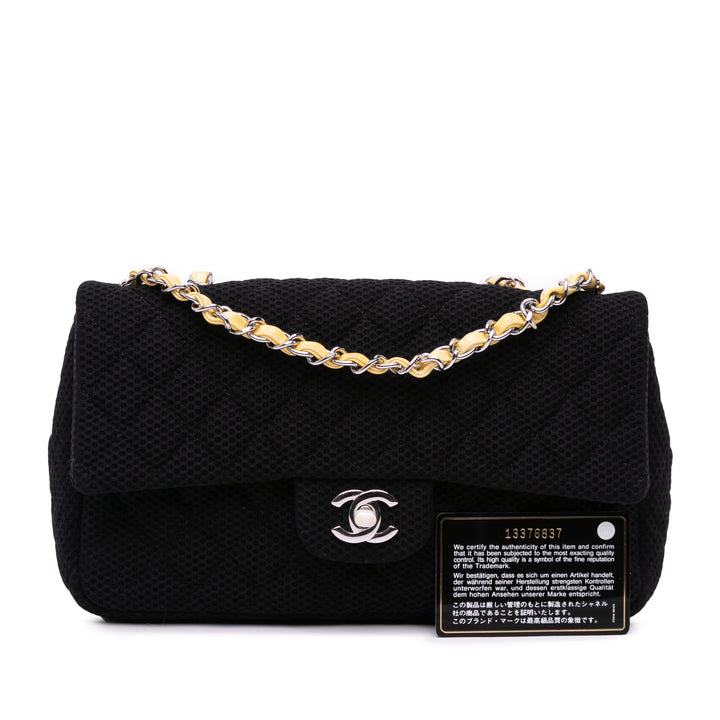 Medium Classic Mesh Single Flap Black - Gaby Paris