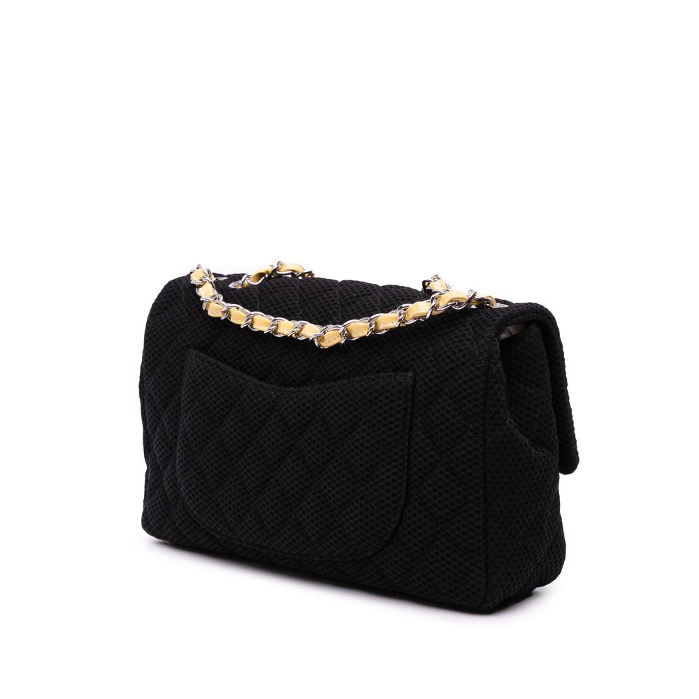 Medium Classic Mesh Single Flap Black - Gaby Paris