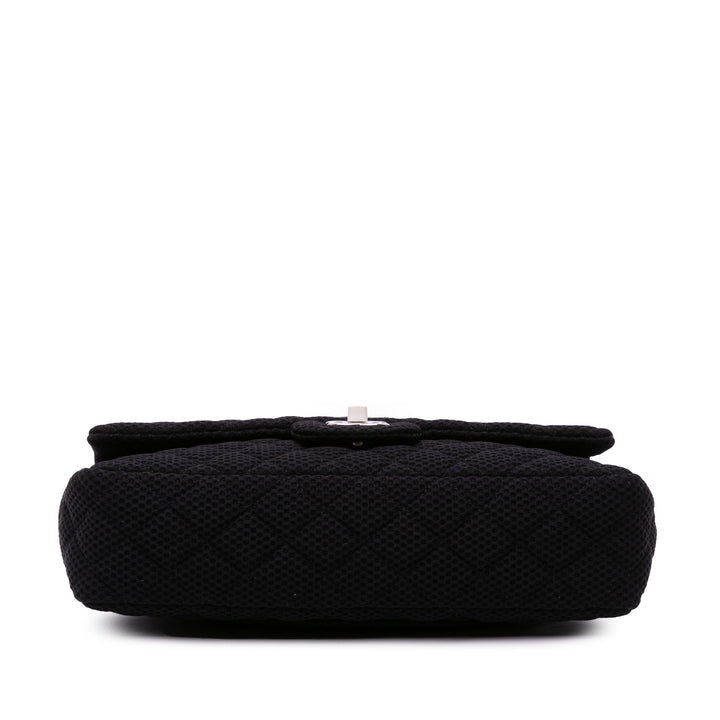 Medium Classic Mesh Single Flap Black - Gaby Paris