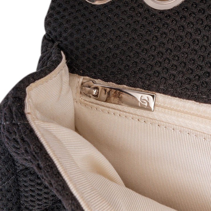 Medium Classic Mesh Single Flap Black - Gaby Paris