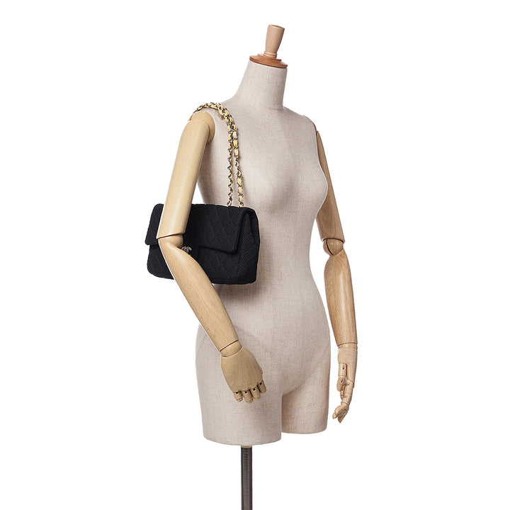 Medium Classic Mesh Single Flap Black - Gaby Paris