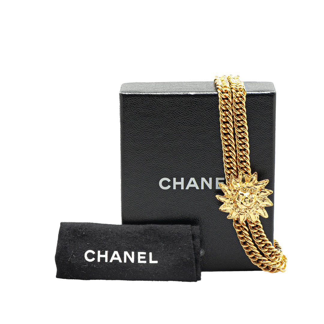 Gold Plated Lion Head Choker Necklace Gold - Gaby Paris