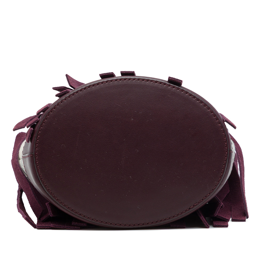 Burberry Sac seau Mega Check et Fringe Marron – vue 3 – GABY PARIS