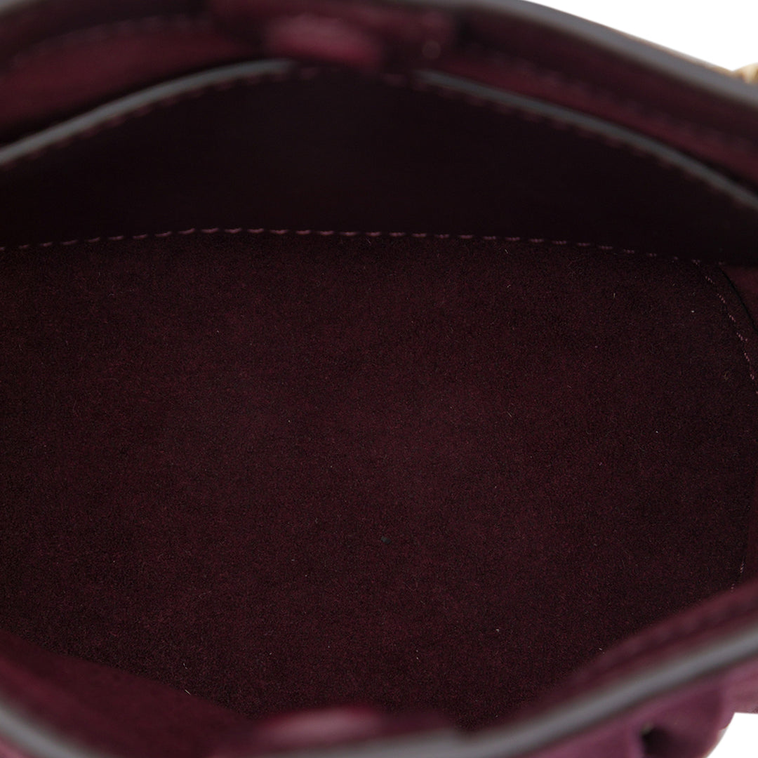 Burberry Sac seau Mega Check et Fringe Marron – vue 4 – GABY PARIS