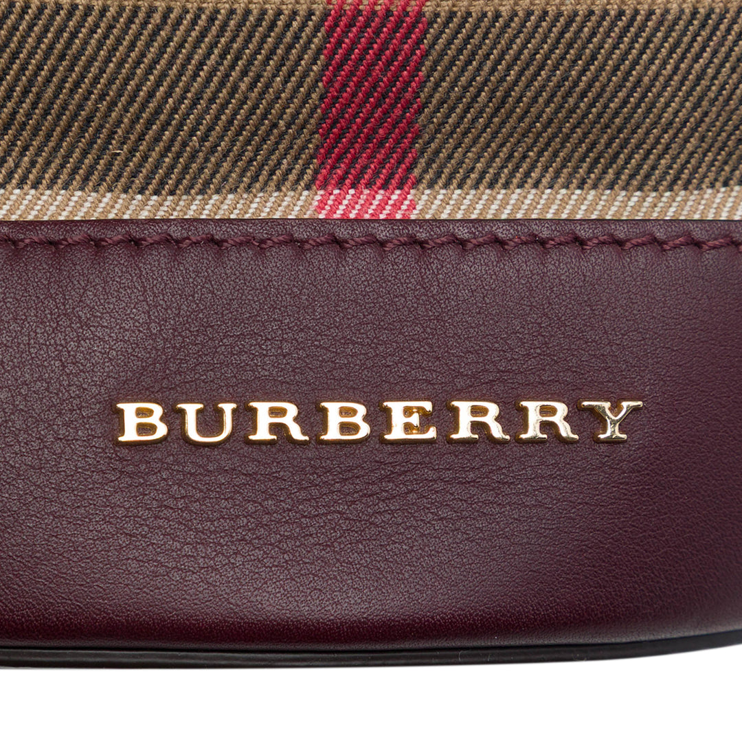 Burberry Sac seau Mega Check et Fringe Marron – vue 5 – GABY PARIS