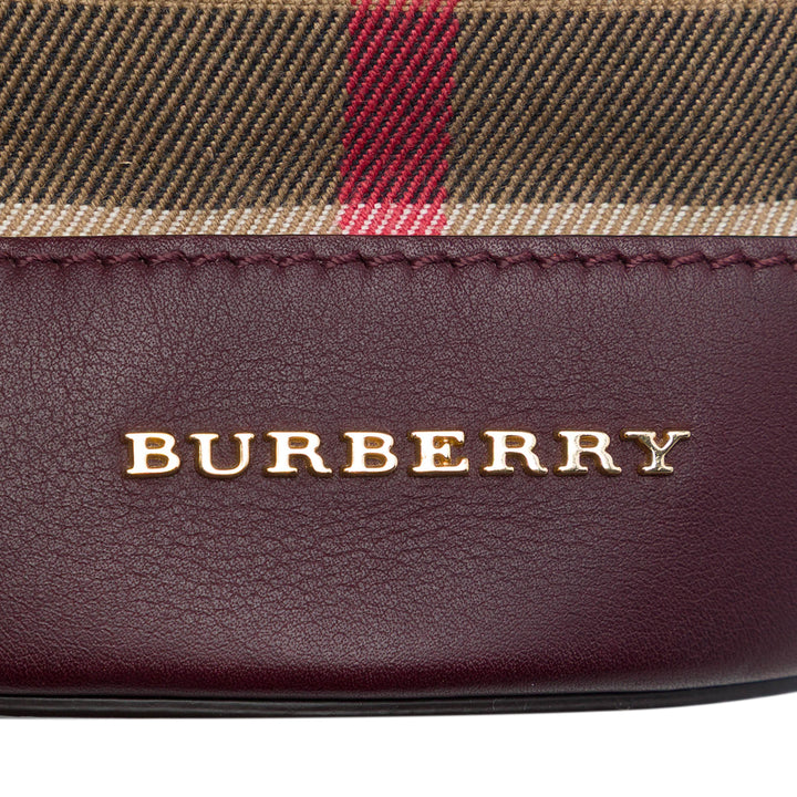 Burberry Sac seau Mega Check et Fringe Marron – vue 5 – GABY PARIS
