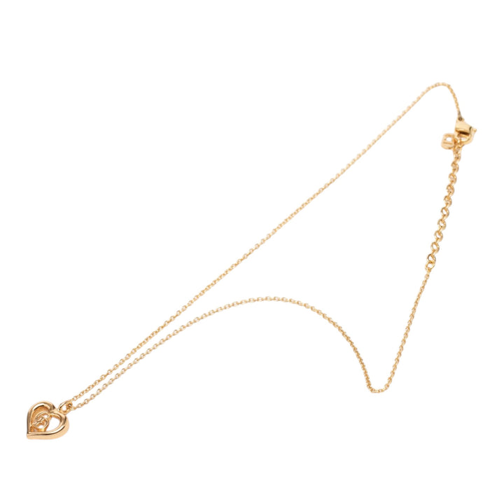 Dior plaqué CD Logo Heart Pendant Collier