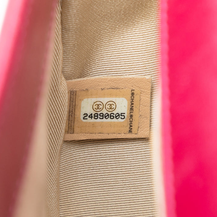 Chanel CC Matelassé brillant Cuir de veau Simple rabat