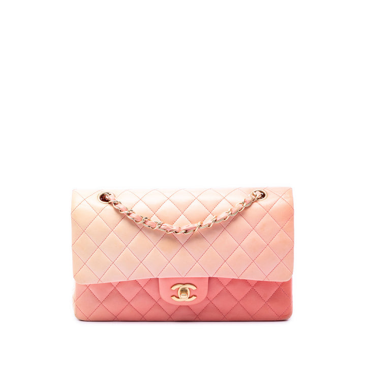 Classic Ombre Double rabat Moyen Cuir d'agneau Rose