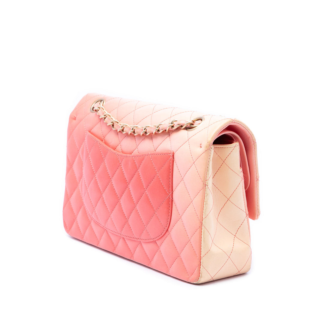 Classic Ombre Double rabat Moyen Cuir d'agneau Rose