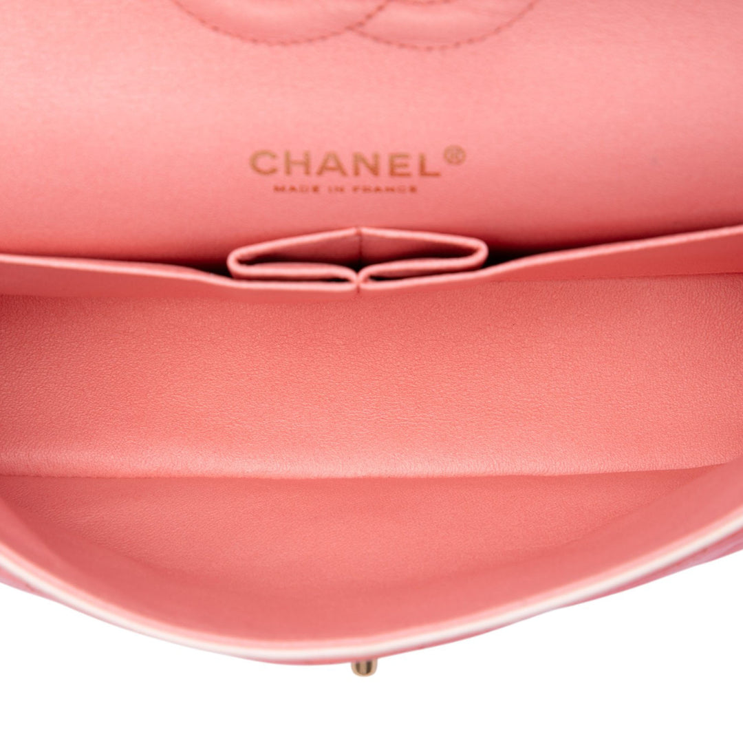Classic Ombre Double rabat Moyen Cuir d'agneau Rose