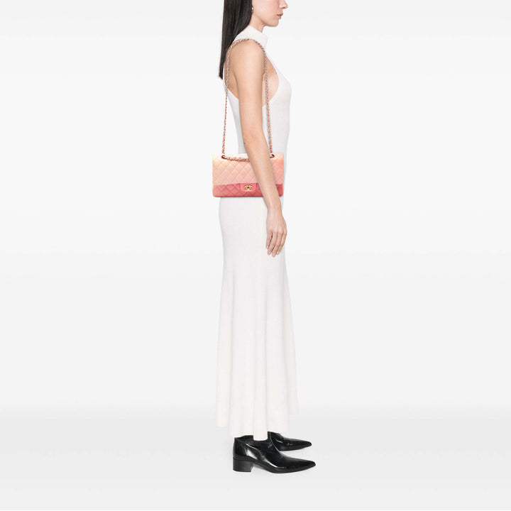 Classic Ombre Double rabat Moyen Cuir d'agneau Rose