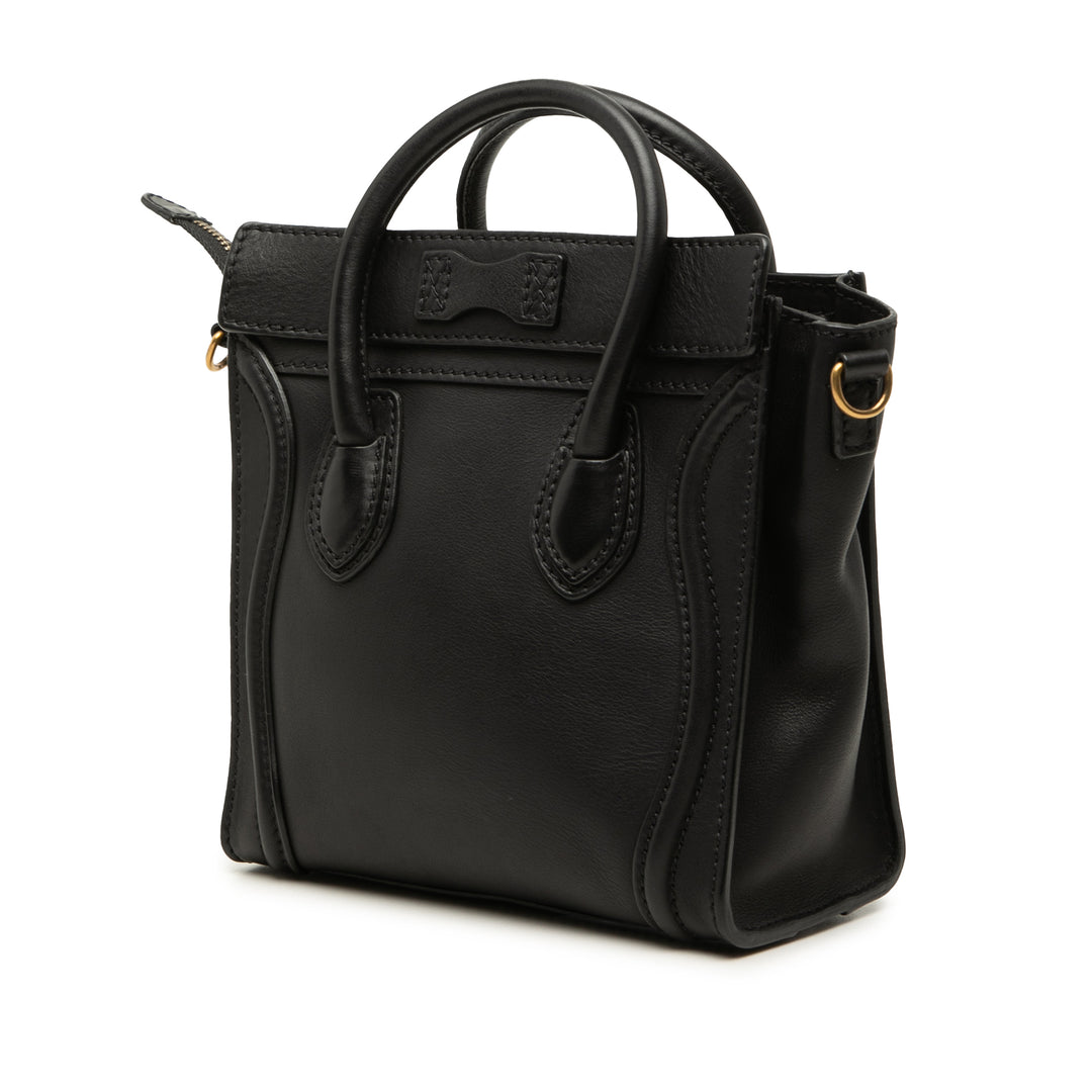 Luggage Cabas Nano Cuir de veau lisse Noir