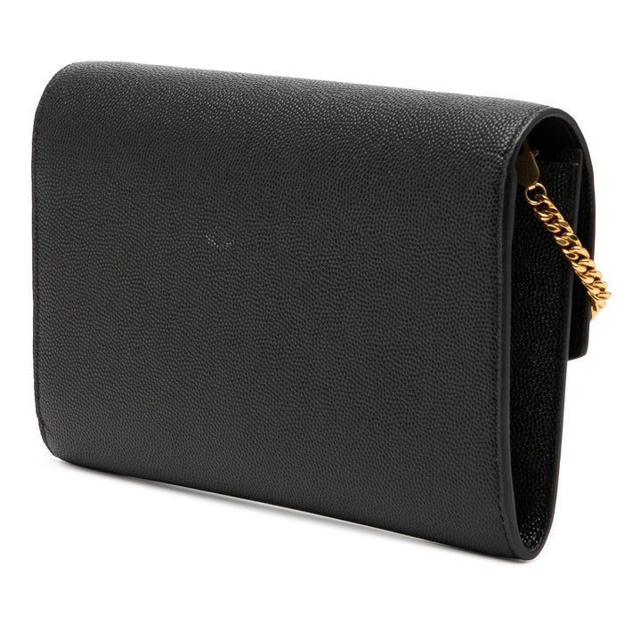 Saint Laurent Grain De Poudre Uptown Chain Portefeuille