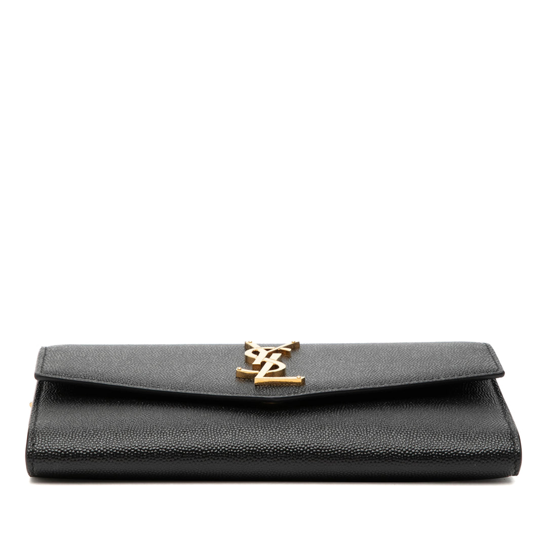 Saint Laurent Grain De Poudre Uptown Chain Portefeuille
