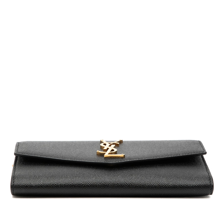 Saint Laurent Grain De Poudre Uptown Chain Portefeuille
