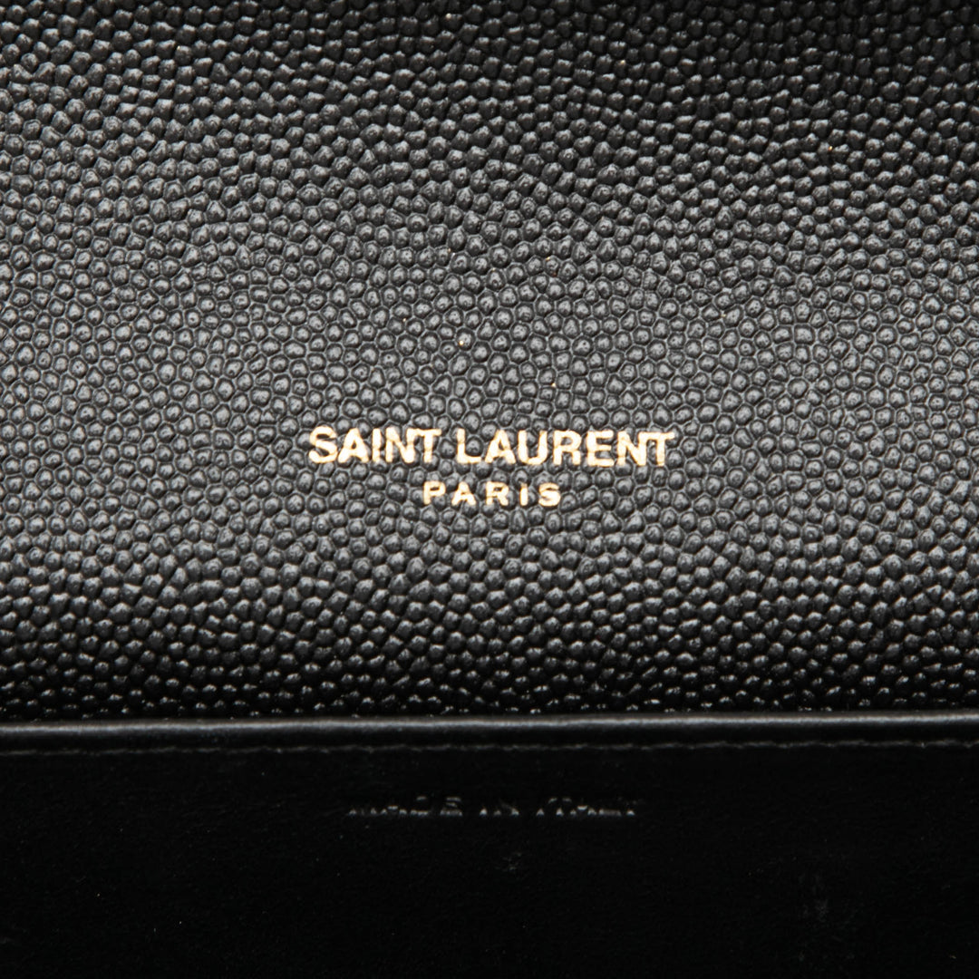Saint Laurent Grain De Poudre Uptown Chain Portefeuille