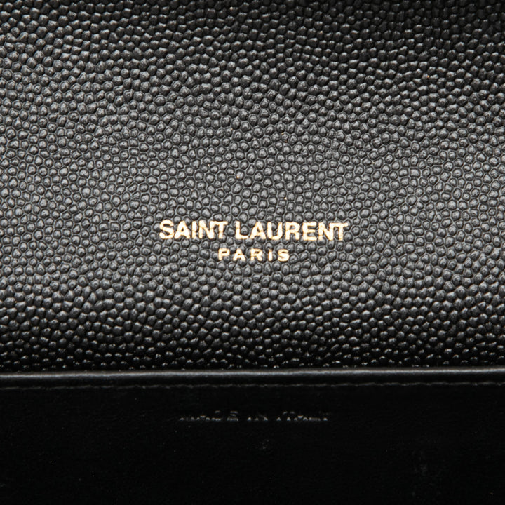 Saint Laurent Grain De Poudre Uptown Chain Portefeuille