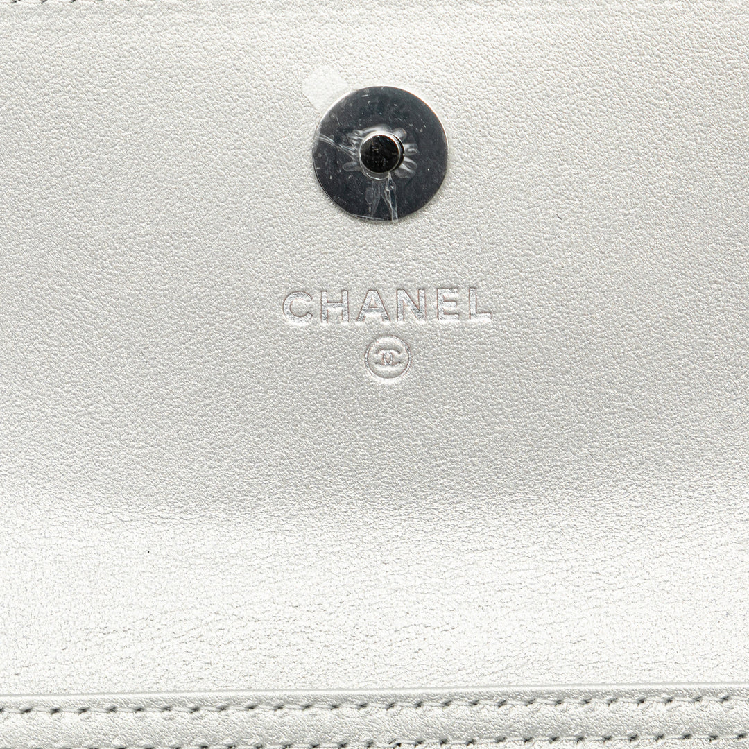 Chanel Métallisé Cuir d’agneau Crystal Star Chain Belt Bag Argenté