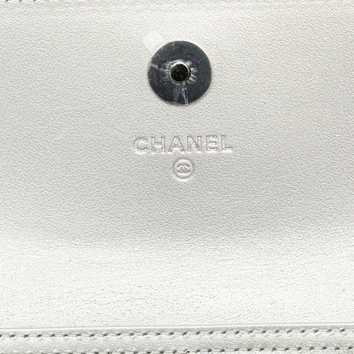 Chanel Métallisé Cuir d’agneau Crystal Star Chain Belt Bag Argenté
