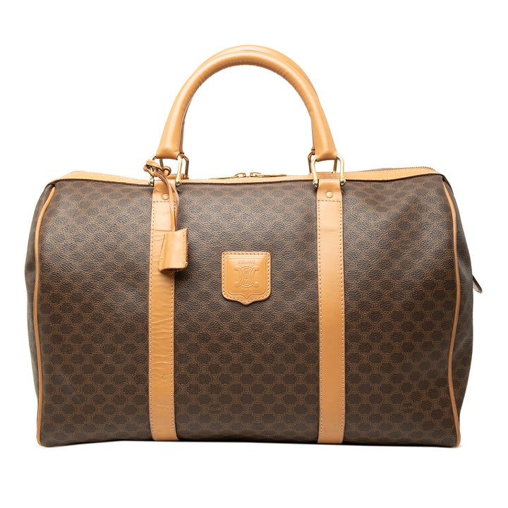 Celine Macadam Boston Sac Toile enduite Marron – vue principale – GABY PARIS