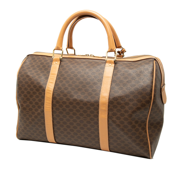 Celine Macadam Boston Sac Toile enduite Marron – vue 2 – GABY PARIS
