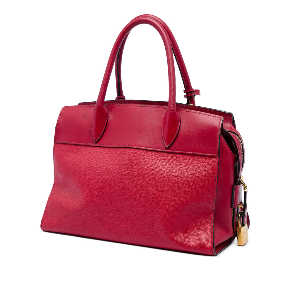 Prada Sac à main City Veau Esplanade Saffiano Rouge – vue 2 – GABY PARIS