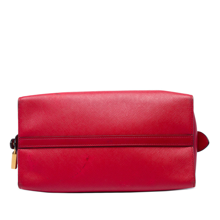 Prada Sac à main City Veau Esplanade Saffiano Rouge – vue 3 – GABY PARIS