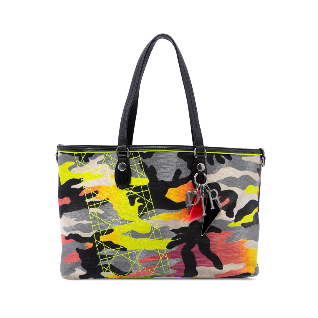 Dior Anselm Reyle Camouflage Cabas Moyen Jaune – vue principale – GABY PARIS