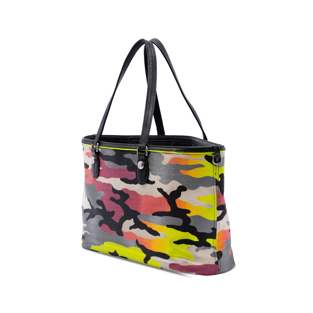 Dior Anselm Reyle Camouflage Cabas Moyen Jaune – vue 2 – GABY PARIS