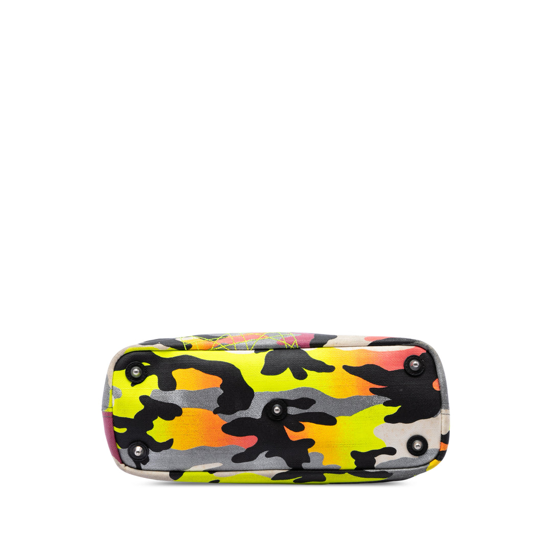 Dior Anselm Reyle Camouflage Cabas Moyen Jaune – vue 3 – GABY PARIS