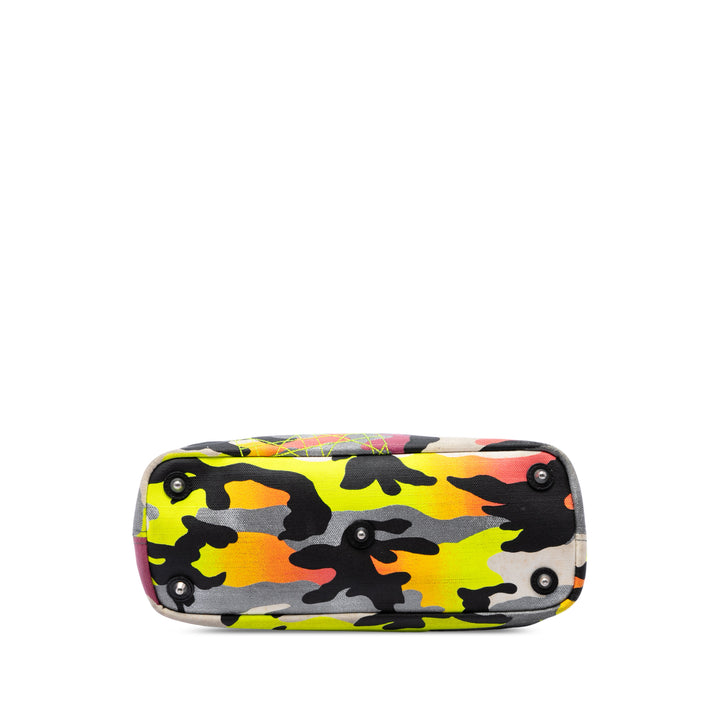 Dior Anselm Reyle Camouflage Cabas Moyen Jaune – vue 3 – GABY PARIS