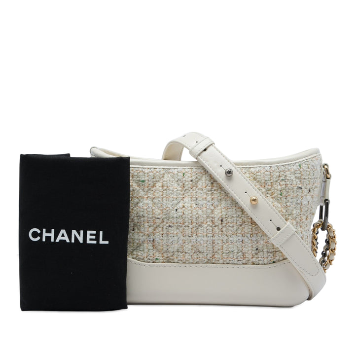 Chanel Sac bandoulière Gabrielle Tweed Petit Marron – vue 6 – GABY PARIS