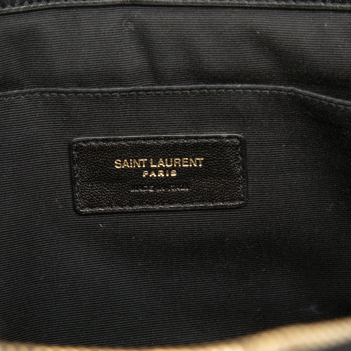 Saint Laurent Chevron Document Étui Cuir