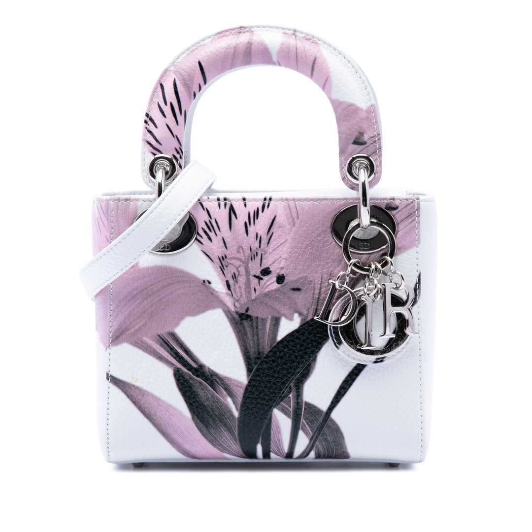Dior Deerskin Imprimé Lady Dior Mini Blanc – vue principale – GABY PARIS