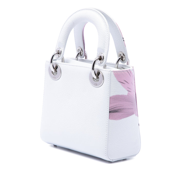 Dior Deerskin Imprimé Lady Dior Mini Blanc – vue 2 – GABY PARIS