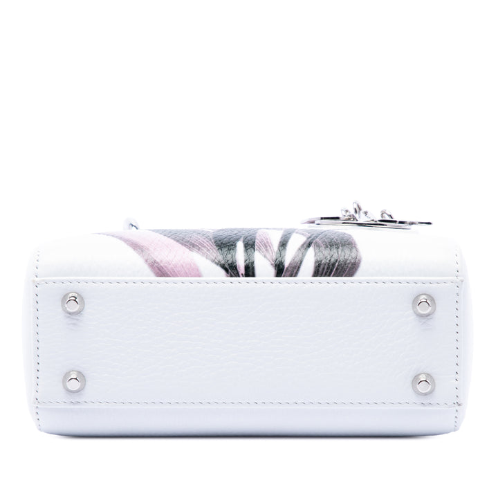 Dior Deerskin Imprimé Lady Dior Mini Blanc – vue 3 – GABY PARIS