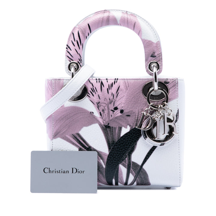 Dior Deerskin Imprimé Lady Dior Mini Blanc – vue 7 – GABY PARIS